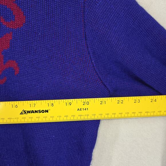 Vtg Sweater Southern Sweater Womens Large Purple Grandma Fall Autumn Grandmacore - Picture 6 of 12